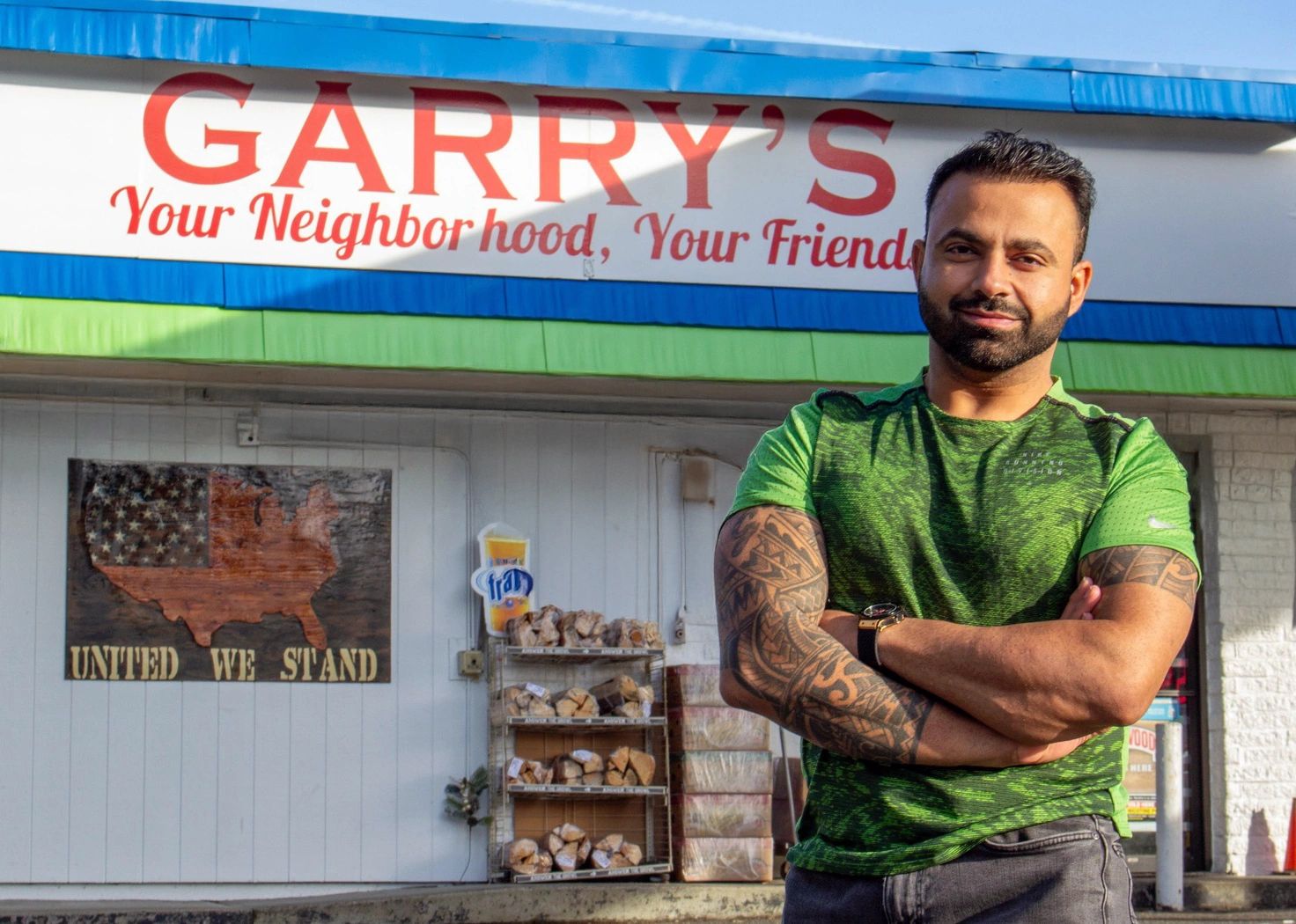 Garry in front of the store